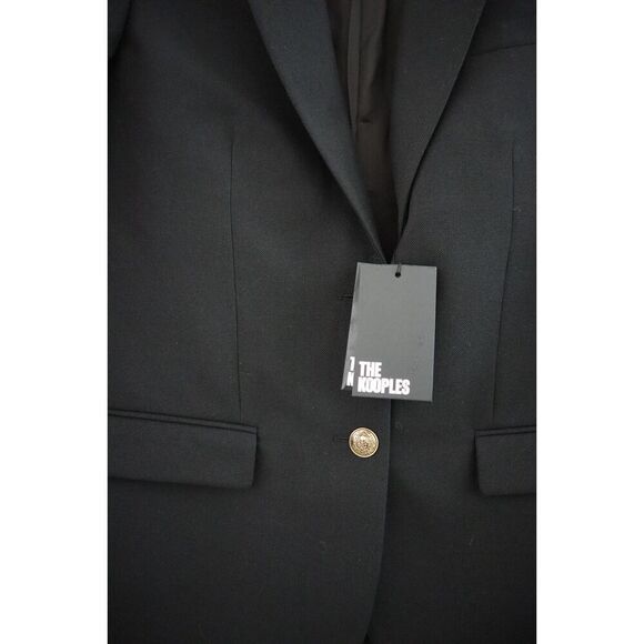 The Kooples FVES27095K Women's Sz 36 Black Wool-Blend Oversized Fit Blazer - Picture 4 of 9